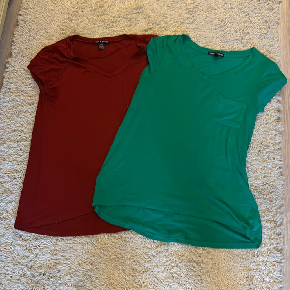 Cable & Gauge Tops. Green And Rust Colored. Gem